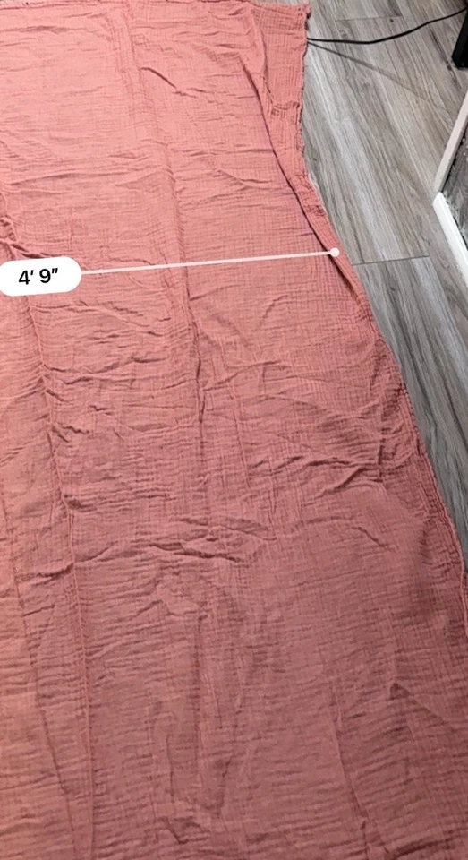 Casaluna Gauzy Cotton fabric Shower Curtain Fringe 2020 Modern Farmhouse Chic - Image 4 of 4