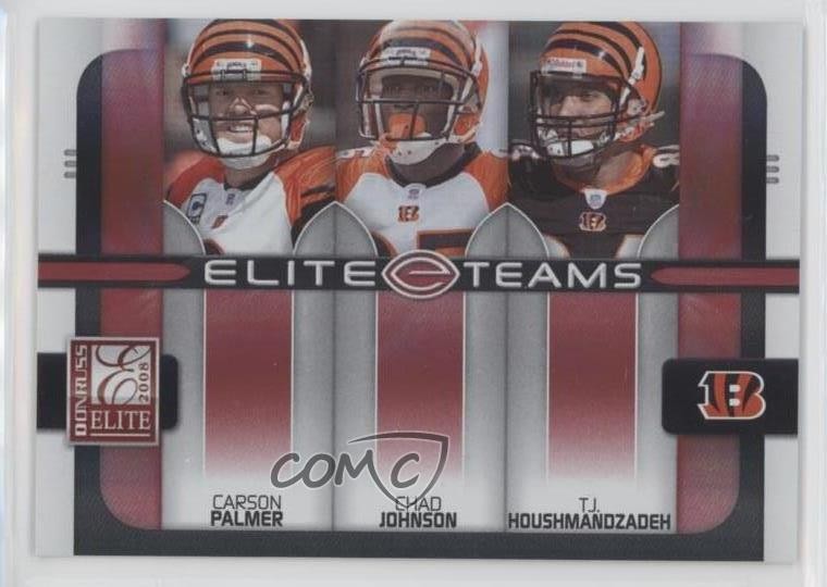 2008 Donruss Elite Teams Red Carson Palmer Chad Johnson TJ Houshmandzadeh y8p