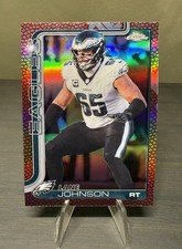 2025 Topps Chrome Football #246 Lane Johnson Football Leather Refractor