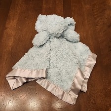 Cloud Island Mint Green Elephant Security Blanket Lovey Gray Satin Trim Lovie