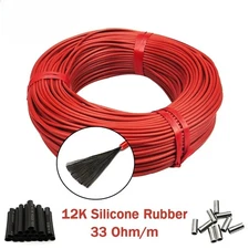 50-200 Meters Infrared Warm Floor Cable Electric Carbon Heating Wire Coil 2.0mm