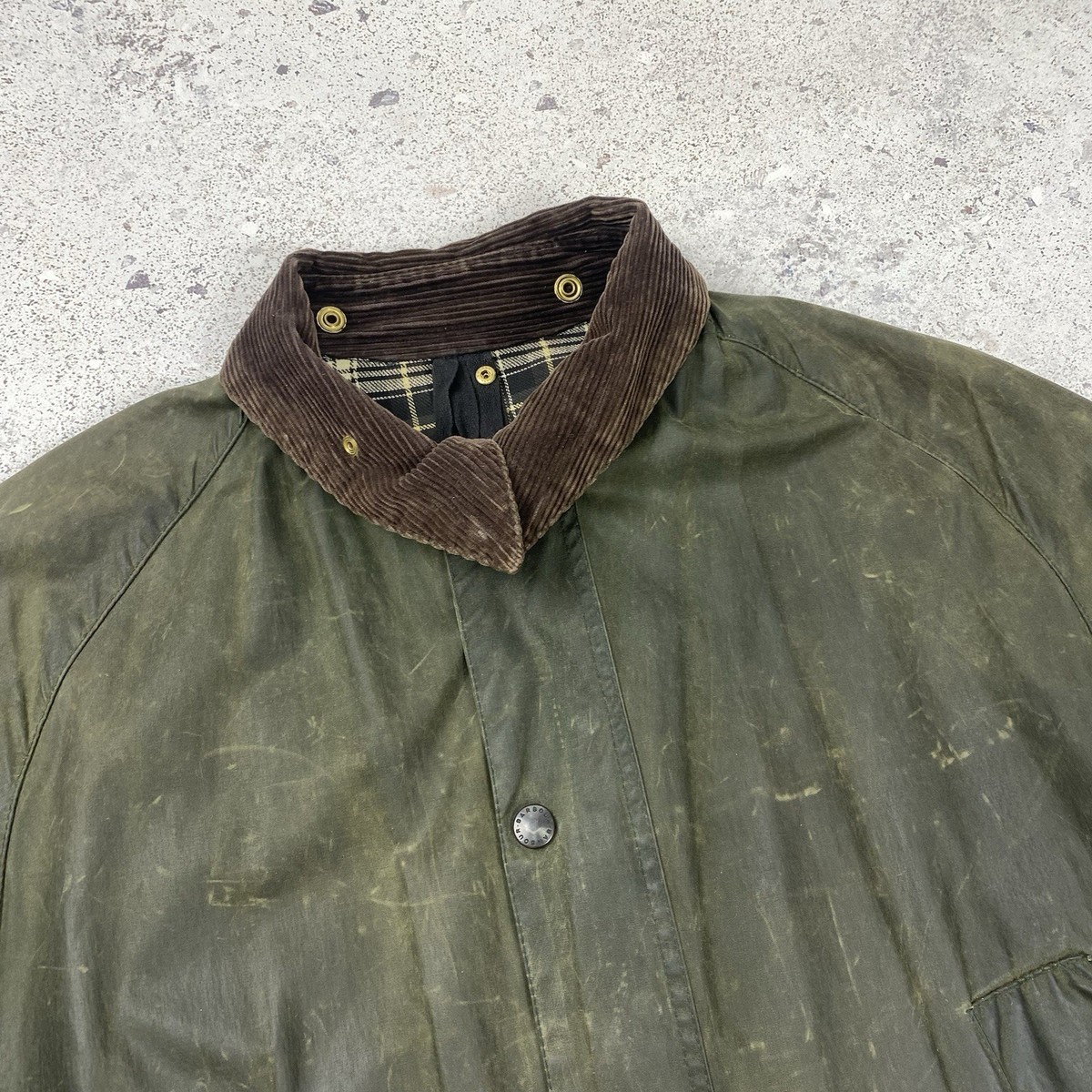 Barbour Vintage A100 Bedale Wax Jacket Green Size XL C48 Country