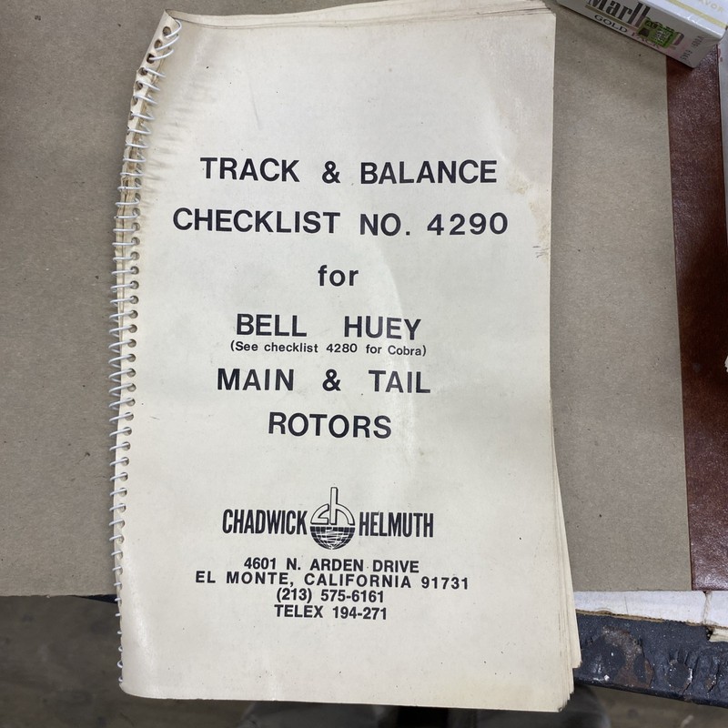 UH-1 Huey Track & Balance Checklist for Main & Tail Rotors