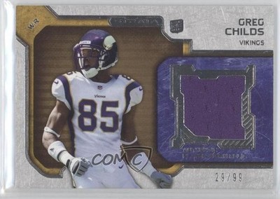 2012 Topps Strata Rookie Relics Gold 29/99 Greg Childs #RR-GC RC 0b5