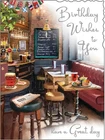 Male Birthday Card with Traditional Pub Design JJ