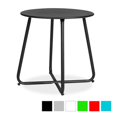Table basse ronde Table de jardin Table d'appoint Métal Massif Table Homestyle4u - Photo 1/4