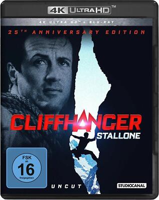 CLIFFHANGER/25TH ANNIV EDIT/UNCUT/4 - STALLONE,SYLVESTER  2 UHD BLU-RAY NEU