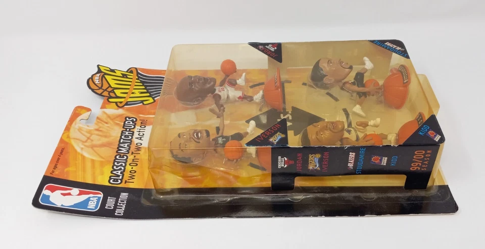 1999 NBA Jams Mattel 4 Action Figures Michael Jordan Iverson Kidd Stoudamire NEW - Image 3 of 4
