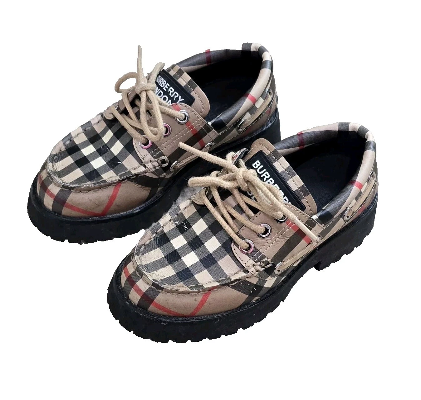 Лакированные кожаные туфли Burberry для мальчиков