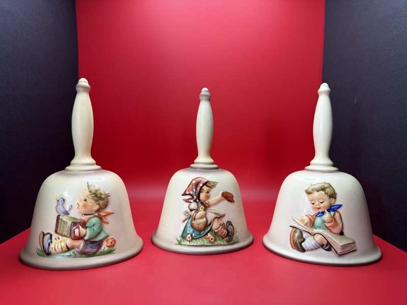 Vtg Lot Of 3 Hummel Goebel Annual Bells Collection 1978,79,80 Ceramic Figurines!