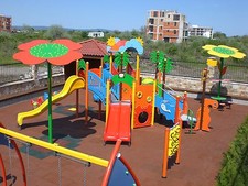 Rubber Playground Tiles / Mats - Play Areas - Swings -Safety Garden Slide 50cm