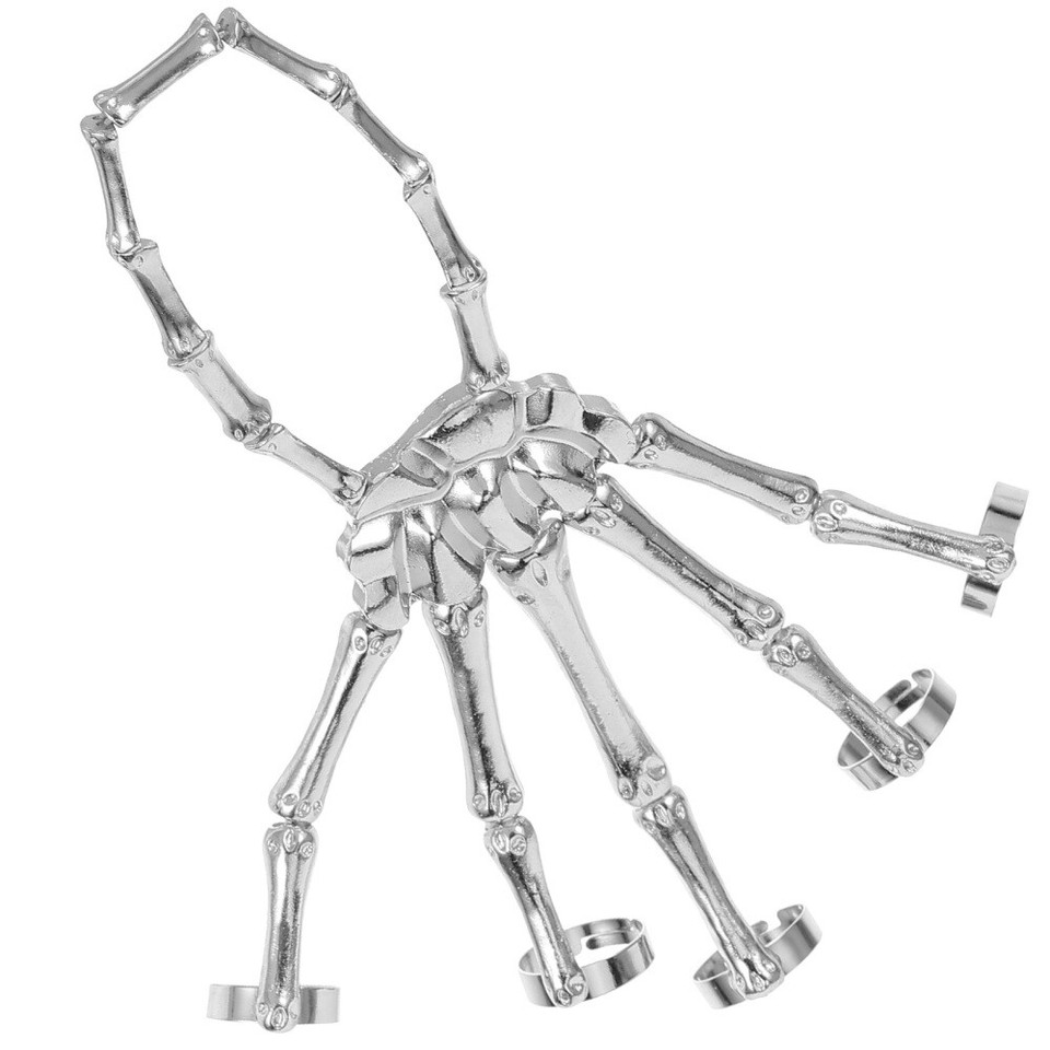 Skeleton Bracelet Hand for Men Boys Punk Wrist Daily Clothing Matching