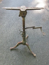 Antique 1800s Industrial Drafting Table Adjustable Stand with Swivel pencil arm