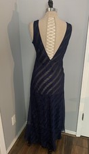 Vintage 80s Victorias Secret Gold Label Sheer Silk Maxi Slip Dress Backless Glam