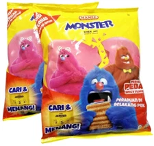 (Limited edition) MONSTER Mummy Noodle Snack Spicy Flavour.-2 packs + Free Gift