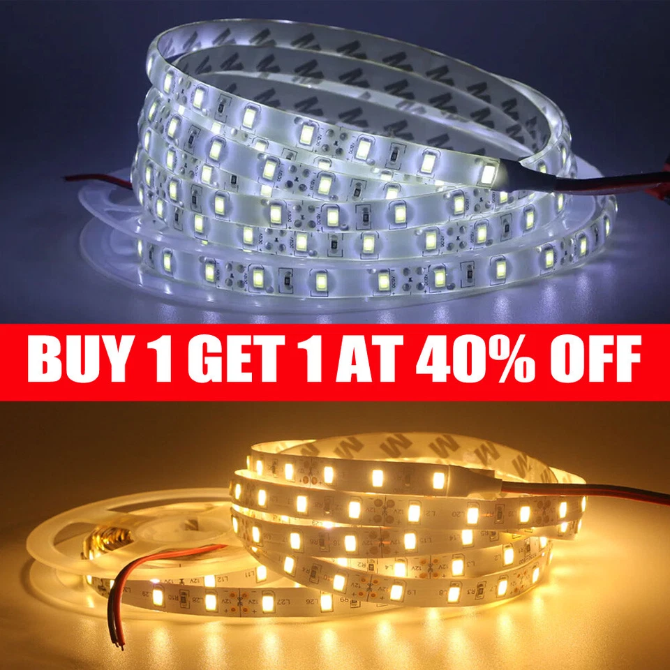 LED Strip Light Home Lighting 5630 SMD White/Warm White Waterproof 1M 3M 5M 12V