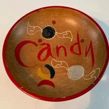 Mid-Century Modern Woodpecker Wood Ware Candy Dish Made in Japan