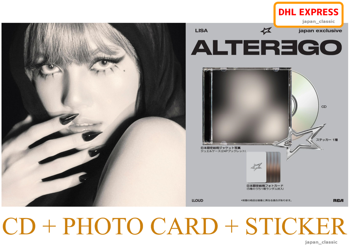 BLACKPINK LISA Alter Ego JAPAN EXCLUSIVE CD + PHOTO CARD + BLACKPINK LISA Alter Ego JAPAN EXCLUSIVE CD + PHOTO CARD +