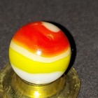 Akro Agate SPECIAL Corkscrew Marble, Yellow, White, Orange, .65 — photo 2
