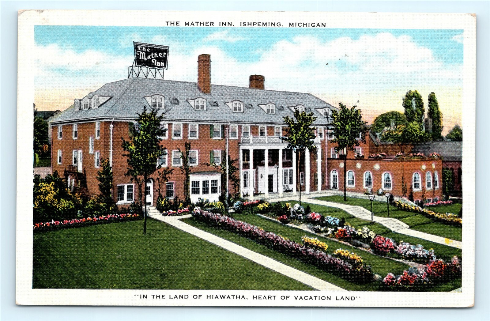 Postcard MI Ishpeming The Mather Inn Land of Hiawatha H15 eBay