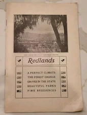 Rare Redlands Board of Trade California 1901 "A Perfect Climate" Tourist Booklet