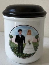 Villeroy Boch NAIF WEDDING 3 1/2" Spice Jar w/ Lid Great Vintage Condition