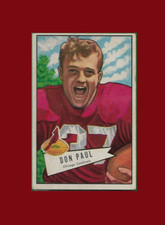 1952 Bowman Small #103 Don Paul (EX) Chicago Cardinals