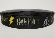 Harry Potter Deathly Hallows Scar Symbol Grosgrain Ribbon 7/8" By the yard NEW