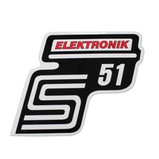 Aufkleber für Simson S51 S50 Elektronik rot Seitendeckel Herz Sticker Kleber 