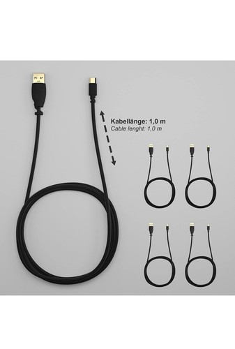 5 x micro usb cable 1m - Picture 3 of 4