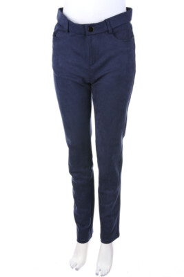 FARFALLA ROSSO Skinny Pants Faux Leather L dark blue