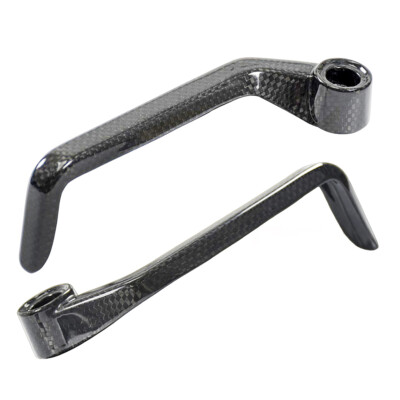 100% Carbon Fiber Pair Brake Clutch Lever Guards Hand Guard For ALL Motorcycle