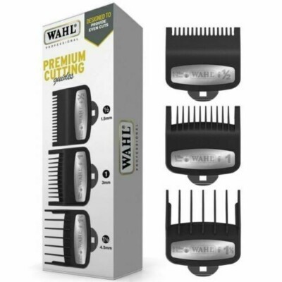 Wahl Premium Schneidführung Clipper Guard Aufsteckkämme 0,5, 1 & 1,5 - 3er Pack