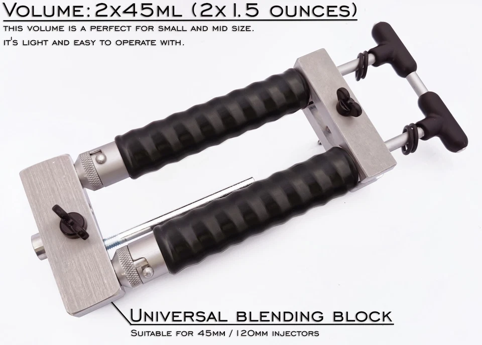 2x45ml Dual Mixing Aluminium Injector Soft Bait Mold Fishing Plastisol Form Lure - Bild 2 von 4