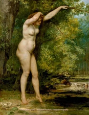 Young Bather Nude Woman 8.5x11" Photo Print Gustave Courbet Lovely Lady Fine Art