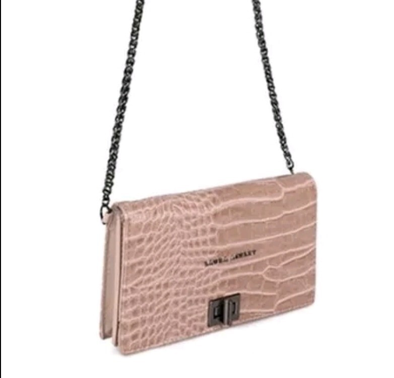 Bolso Mujer Laura Ashley DUTHIE-CROCO-POWDER Rosa 19 x 11 x 3 cm