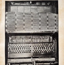 1910 Back Panel Of Modern Switchboard Telephone History Antique Print F17H