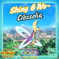 ✨️ Shiny 6IV Cresselia ✨ Battle Ready | Pokémon Scarlet & Violet 🚀 Fast | EV'd