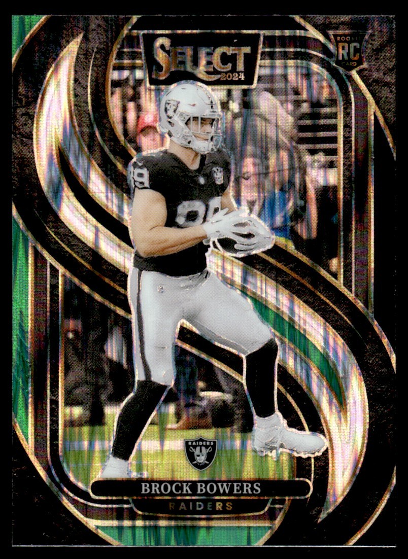 2024 Select Green Black Shock Brock Bowers Rookie Las Vegas Raiders #118