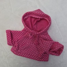 Ganz Webkinz Pink Polka Dot Hoodie Doll Sized Clothing Accessory