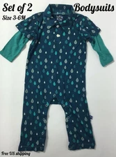 Bodysuit Baby by KicKee Boys Size 3-6 Months Set of 2