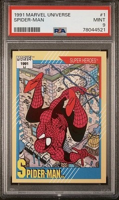1991 Marvel Universe #1 Spider-Man Sharp Centered PSA 9 Mint Low POP Hot  