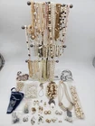 Vintage Faux Pearl Lot of 60+ Necklaces Bracelets Earrings Costume Jewelry