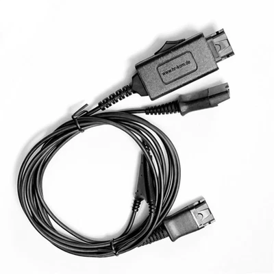 HR-KOM Supervisor-Kabel mit 3 x Plantronics-QD Y-Kabel für 2 Headsets