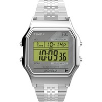 Timex T80 34Mm Uhr - Silber-Ton Mit Edelstahlarmband TW2R79300