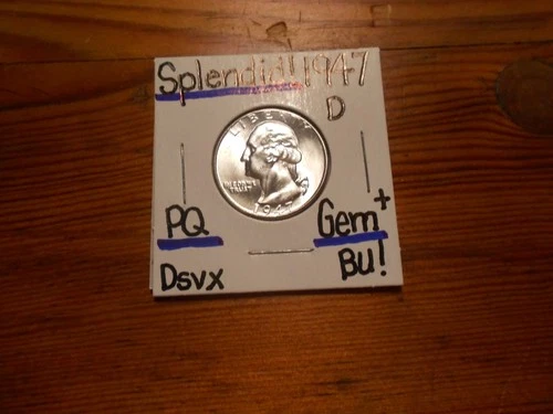 1947D Washington Quarter Gem BU+ SPLENDID!!!! PQ!!!! SO NICE!!!!!!!
