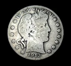 1913 D Barber Half Dollar Silver Coin