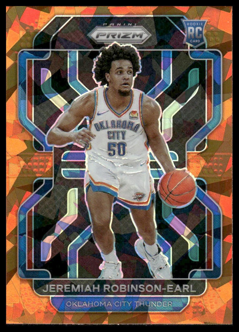 2021-22 Panini Prizm #319 Jeremiah Robinson-Earl RC Rookie Orange Ice Thunder