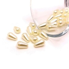 Faux Pearl Teardrop Beads - US Seller