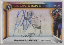 2019 Panini Elements Neon Signs Tier 1 Orange 31/60 Rashaad Penny Auto 0c3